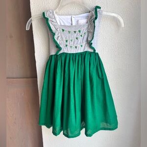 Well Dressed Wolf green and grey cotton dress Size 4T